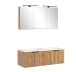 Waschtisch-Set >Nizza< (2-tlg.) in Wotaneiche, schwarz - 120x200x47cm (BxHxT)