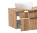 Waschtisch-Set >Nizza< in Wotaneiche, schwarz - 120x200x47cm (BxHxT)