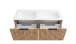 Waschtisch-Set >Nizza< (2-tlg.) in Wotaneiche, schwarz - 120x200x47cm (BxHxT)