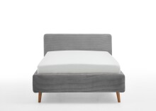 Polsterbett >Mattis mit BK< Liegefläche 140x200 cm, Poso Grau, Stellmaß: 161x105x218cm (BxHxT)