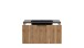 Waschtisch-Set >Nizza< (2-tlg.) in Wotaneiche, schwarz - 80x200x47cm (BxHxT)