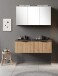 Waschtisch-Set >Nizza< (2-tlg.) in Wotaneiche, schwarz - 120x200x47cm (BxHxT)