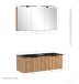 Waschtisch-Set >Nizza< (2-tlg.) in Wotaneiche, schwarz - 120x200x47cm (BxHxT)