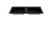 Waschtisch-Set >Nizza< (2-tlg.) in Wotaneiche, schwarz - 120x200x47cm (BxHxT)