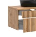 Waschtisch-Set >Nizza< (2-tlg.) in Wotaneiche, schwarz - 80x200x47cm (BxHxT)