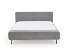 Polsterbett >Mattis mit BK< Liegefläche 160x200 cm, Hevre Grau, Stellmaß: 181x105x218cm (BxHxT)