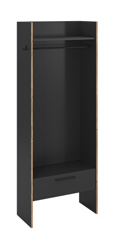 Garderobenschrank >Bueno< in Basalt - 70x189x37cm (BxHxT)