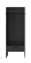 Garderobenschrank >Bueno< in Basalt - 70x189x37cm (BxHxT)