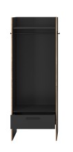 Garderobenschrank >Bueno< in Basalt - 70x189x37cm (BxHxT)