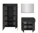 Garderoben-Set >Bueno< in Basalt - 215x189x37cm (BxHxT)