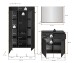 Garderoben-Set >Bueno< in Basalt - 215x189x37cm (BxHxT)