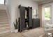 Garderoben-Set >Bueno< in Basalt - 215x189x37cm (BxHxT)