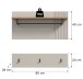 Garderobenpaneel >Slide< in kaschmir - 80x80x28cm (BxHxT)