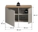 Sitzbank >Slide< in kaschmir - 80x48x36cm (BxHxT)