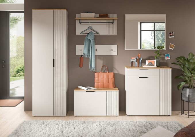 Garderoben-Set >Slide< in Evoke Oak - 250x190x36cm (BxHxT)