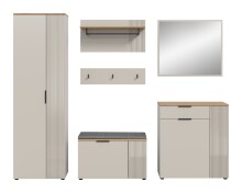 Garderoben-Set >Slide< in Evoke Oak - 250x190x36cm (BxHxT)
