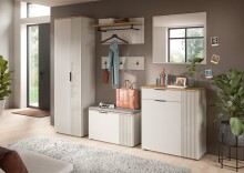 Garderoben-Set >Slide< in Evoke Oak - 250x190x36cm (BxHxT)