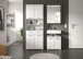 Badezimmer-Set >Scout< in Weiß / Weiß Hochglanz - 149x191x34cm (BxHxT)