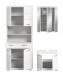 Badezimmer-Set >Scout< in Weiß / Weiß Hochglanz - 149x191x34cm (BxHxT)