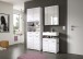 Badezimmer-Set >Scout< in Weiß / Weiß Hochglanz - 149x191x34cm (BxHxT)