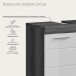 Badezimmer-Set >Scout< in Rauchsilber / Weiß Hochglanz - 149x191x34cm (BxHxT)