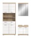 Badezimmer-Set >Lambada< in Sonoma Eiche / Weiß Hochglanz - 149x191x34cm (BxHxT)