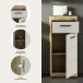 Hochschrank >Scout< in Evoak Oak / Kaschmir - 37x88x31cm (BxHxT)