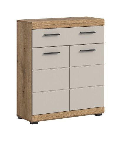 Hochschrank >Scout< in Evoak Oak / Kaschmir - 74x88x31cm (BxHxT)