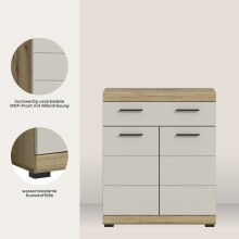 Hochschrank >Scout< in Evoak Oak / Kaschmir - 74x88x31cm (BxHxT)