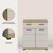 Hochschrank >Scout< in Evoak Oak / Kaschmir - 74x88x31cm (BxHxT)