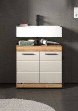 Waschbeckenunterschrank >Scout< in Evoak Oak / Kaschmir - 60x56x34cm (BxHxT)