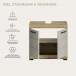 Waschbeckenunterschrank >Scout< in Evoak Oak / Kaschmir - 60x56x34cm (BxHxT)