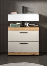 Waschbeckenunterschrank >Scout< in Evoak Oak / Kaschmir - 60x56x34cm (BxHxT)