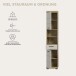 Hochschrank >Scout< in Evoak Oak / Kaschmir - 37x191x31cm (BxHxT)