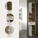 Hochschrank >Scout< in Evoak Oak / Kaschmir - 37x191x31cm (BxHxT)