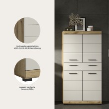 Midischrank >Scout< in Evoak Oak / Kaschmir - 74x141x31cm (BxHxT)