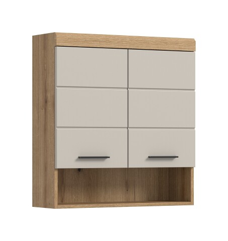 Hängeschrank >Scout< in Evoak Oak / Kaschmir - 74x79x24cm (BxHxT)