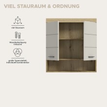 Hängeschrank >Scout< in Evoak Oak / Kaschmir - 74x79x24cm (BxHxT)