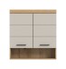 Hängeschrank >Scout< in Evoak Oak / Kaschmir - 74x79x24cm (BxHxT)