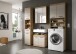 Waschmaschinenumbauschrank >Scout< in Evoak Oak / Kaschmir - 63x191x24cm (BxHxT)