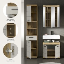 Badezimmer-Set >Scout< in Evoak Oak / Kaschmir - 112x191x34cm (BxHxT)