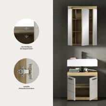 Badezimmer-Set >Scout< in Evoak Oak / Kaschmir - 60x191x34cm (BxHxT)