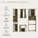 Badezimmer-Set >Scout< in Evoak Oak / Kaschmir - 190x191x34cm (BxHxT)