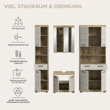 Badezimmer-Set >Scout< in Evoak Oak / Kaschmir - 201x191x34cm (BxHxT)