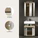 Badezimmer-Set >Scout< in Evoak Oak / Kaschmir - 60x191x34cm (BxHxT)