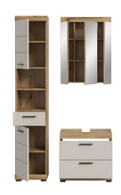 Badezimmer-Set >Scout< in Evoak Oak / Kaschmir - 112x191x34cm (BxHxT)