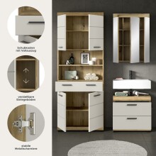 Badezimmer-Set >Scout< in Evoak Oak / Kaschmir - 149x191x34cm (BxHxT)