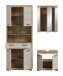 Badezimmer-Set >Scout< in Evoak Oak / Kaschmir - 149x191x34cm (BxHxT)