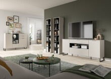 Sideboard >Noida< in kaschmir - 80x185x41cm (BxHxT)
