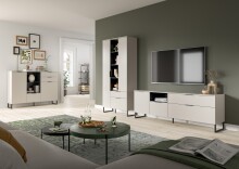 Highboard >Noida< in kaschmir - 112x150x37cm (BxHxT)